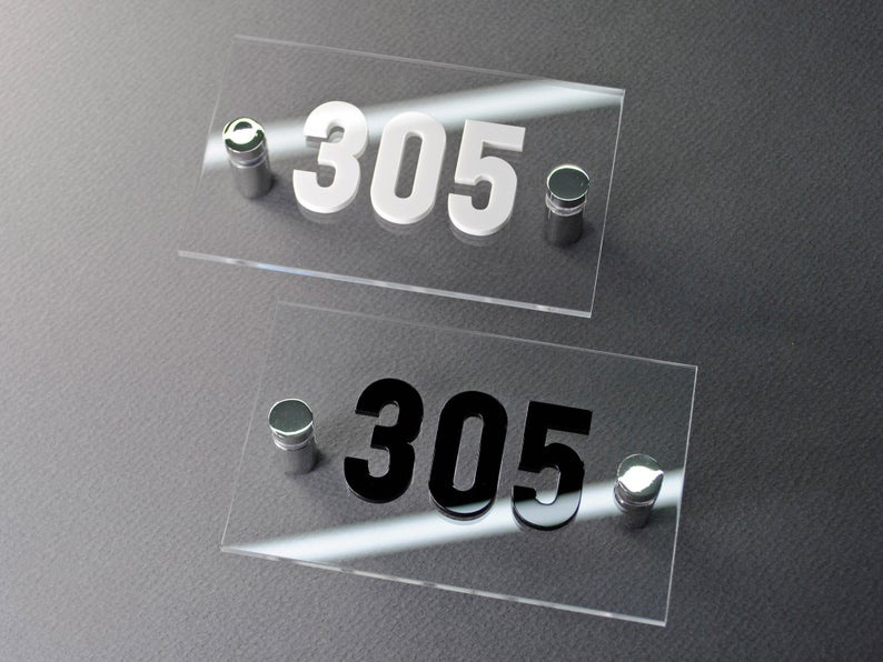 Medida y diseño para número de puerta | La Casa del Tallado